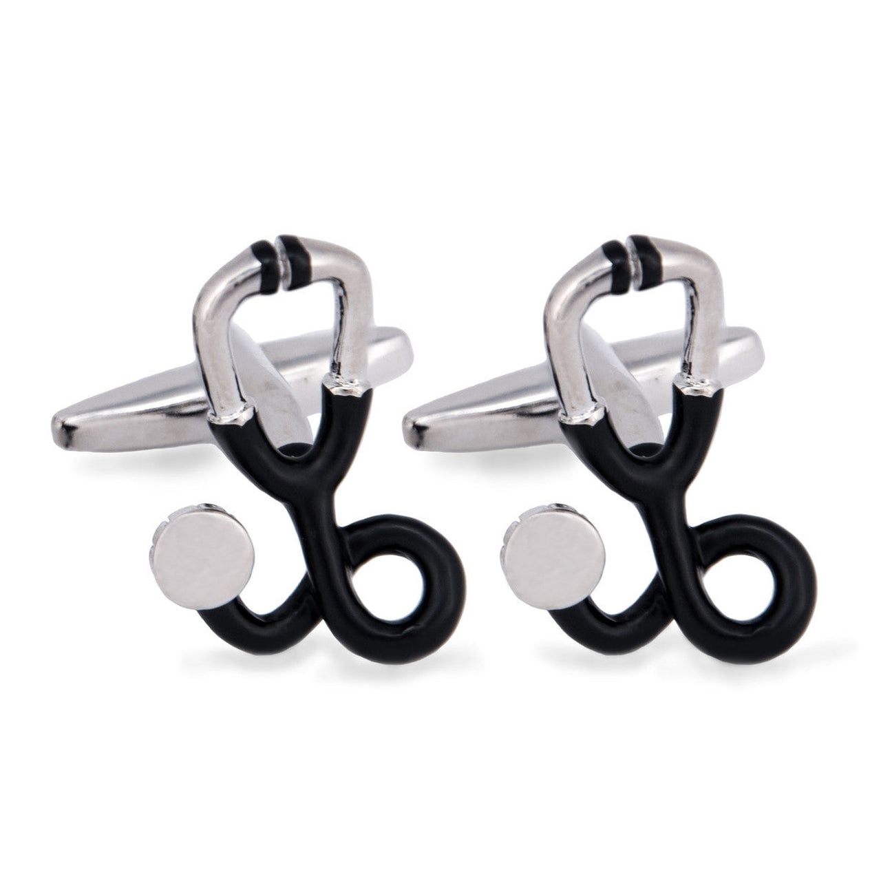 Stethoscope in Black Cufflinks