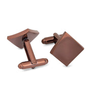 Concave Square Cufflinks in Copper