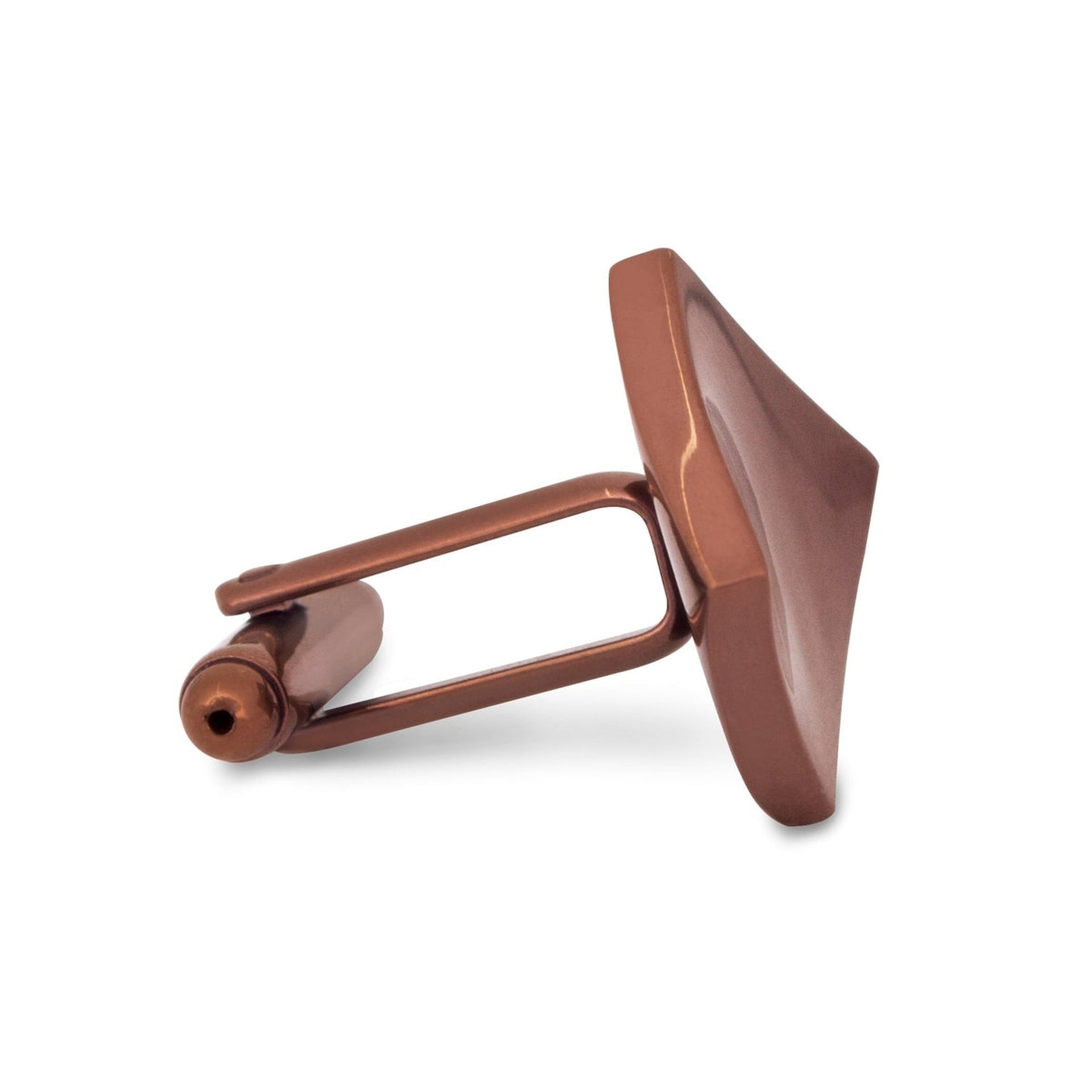 Concave Square Cufflinks in Copper