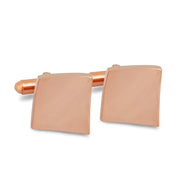 Concaved Square Cufflinks in Rose Gold