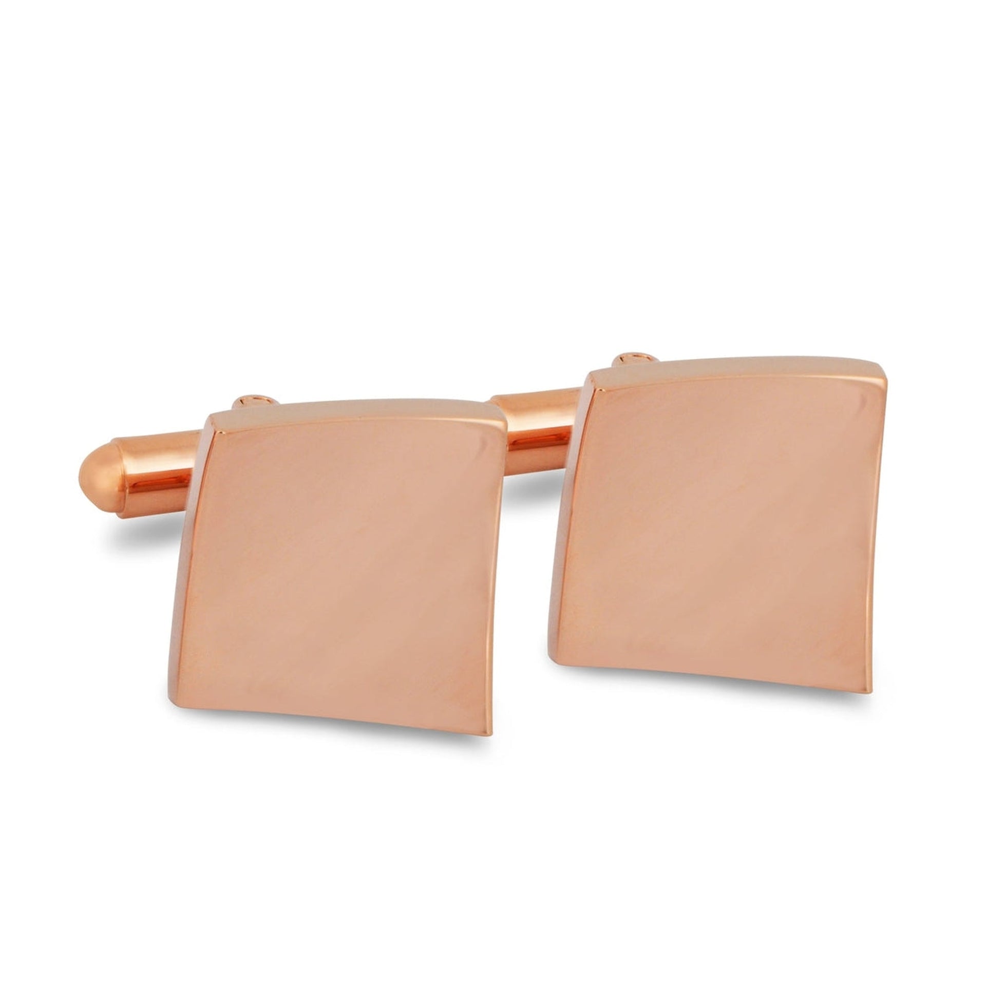 Concaved Square Cufflinks in Rose Gold