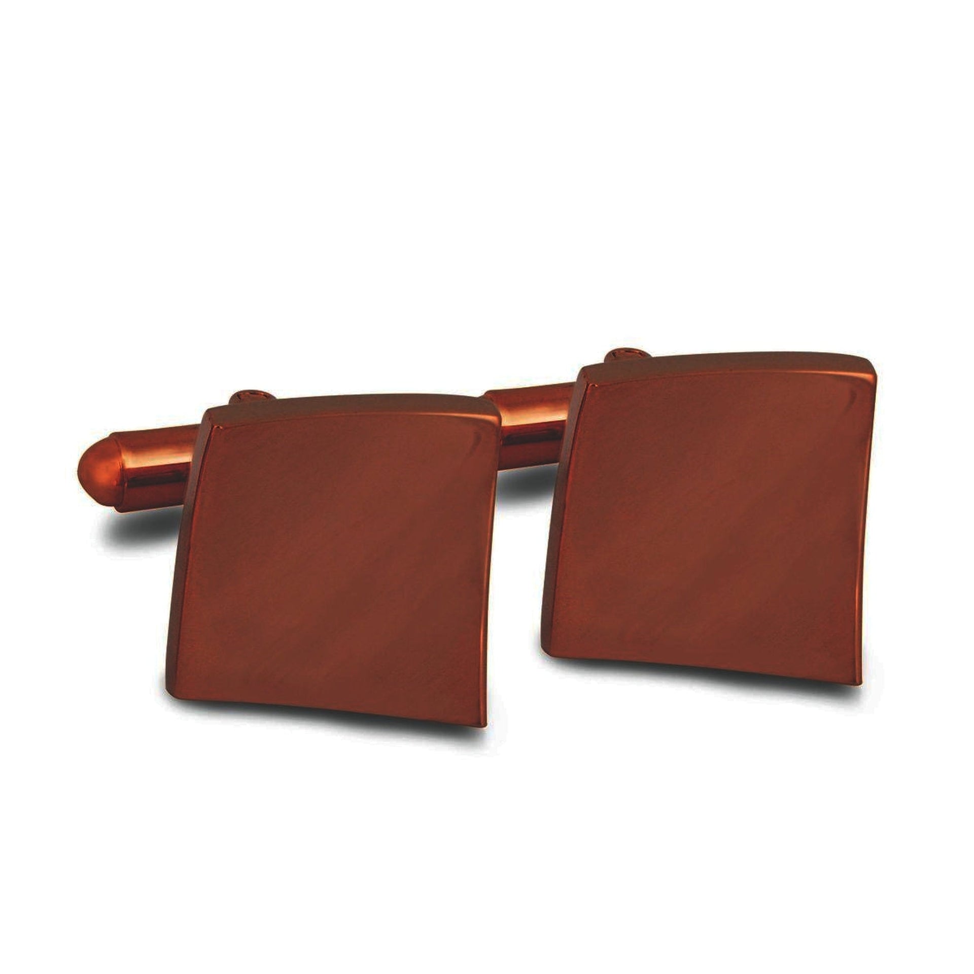 Concaved Square Cufflinks in Rose Gold