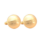 Gold Len Simple Round Cufflink