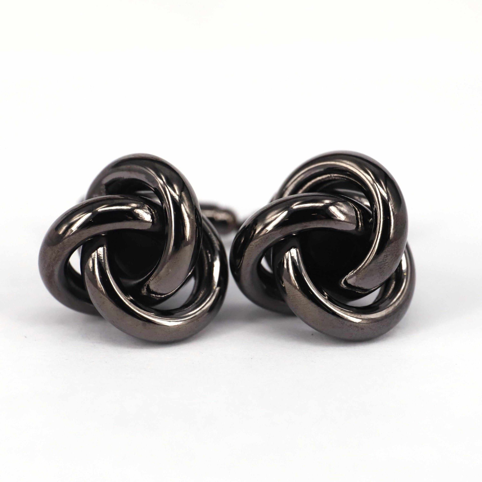 Gunmetal Big Wire Knot Cufflinks