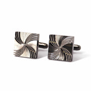 Gunmetal Cufflinks with Detailing