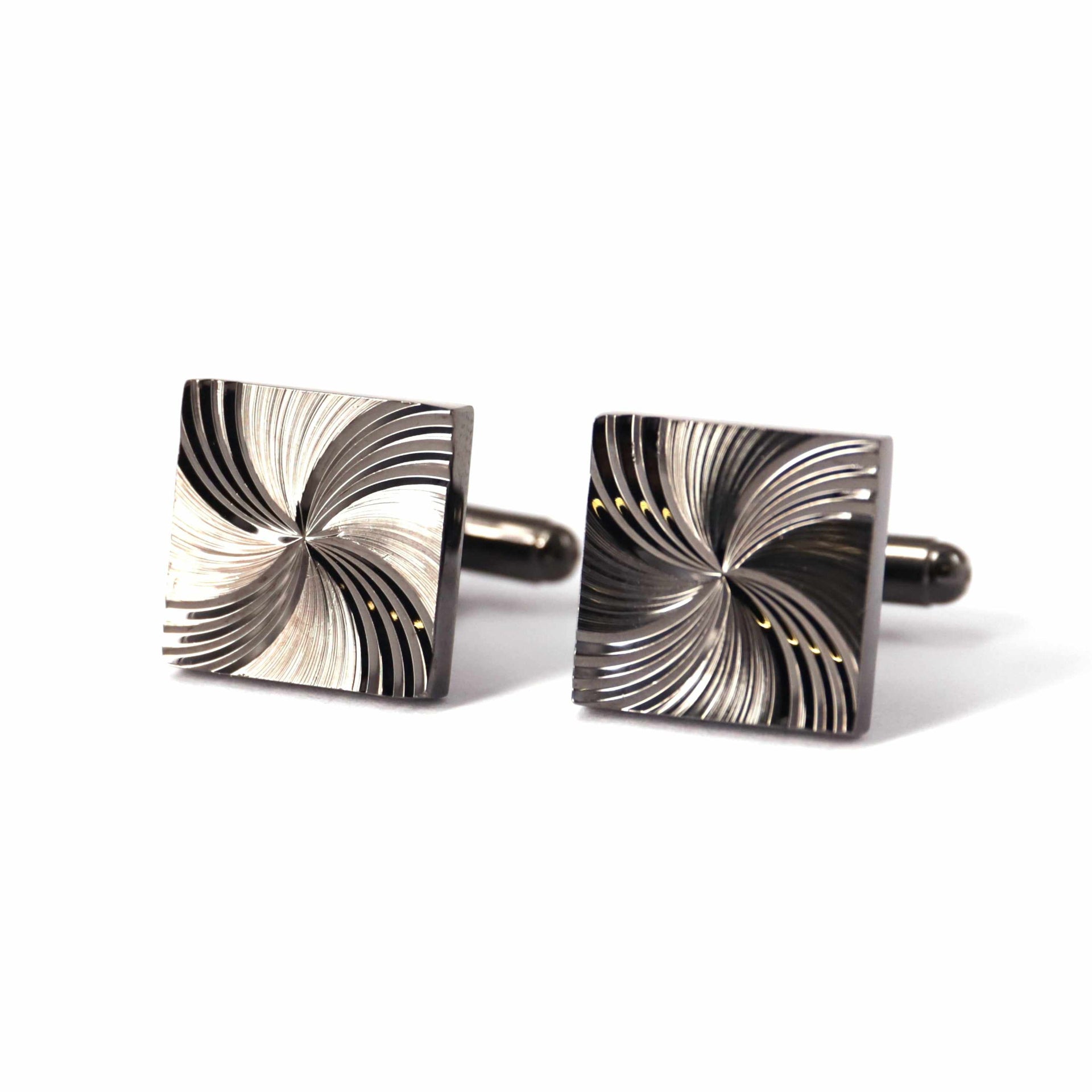 Gunmetal Cufflinks with Detailing