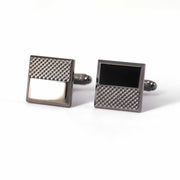 Gunmetal Cufflinks with Detailing