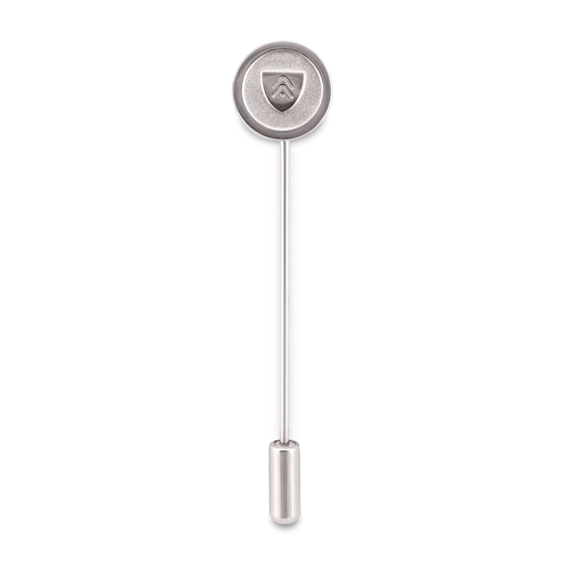 Lapel with Clip-on White Silver Button Covers