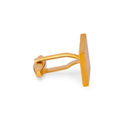 Marzthomson Gold Rectangle Brushed Matte Cufflinks