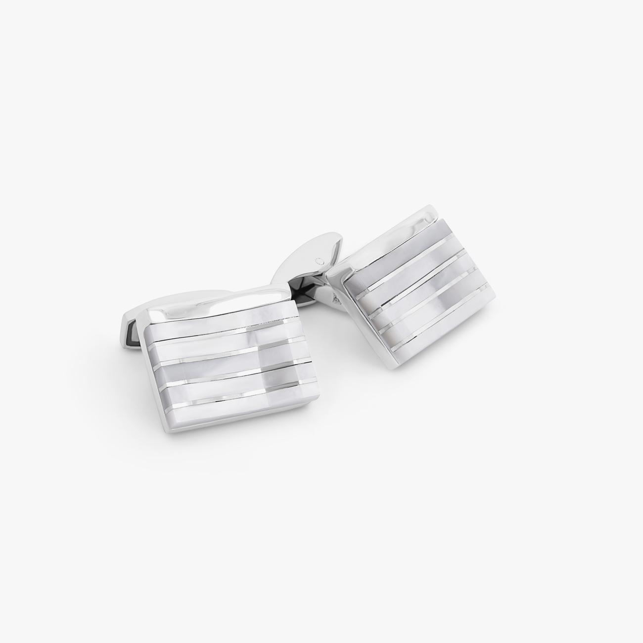 Mosaic City Line rectangular cufflinks in multicolour tones