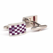 Mosaic Square MOP Cufflinks Purple classic J