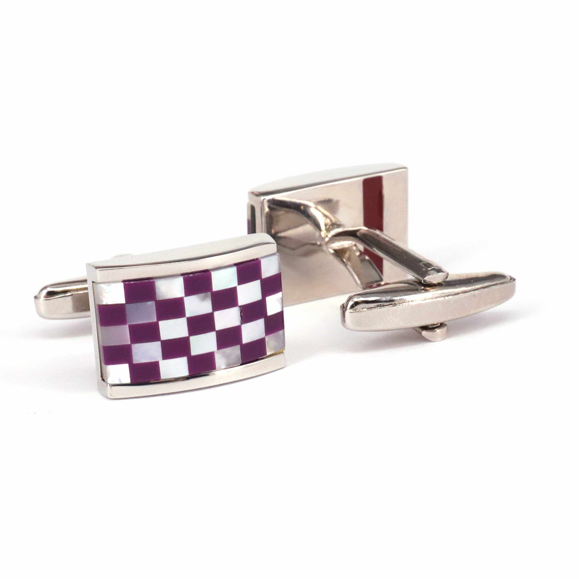 Mosaic Square MOP Cufflinks Purple classic J