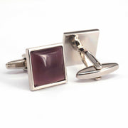 Purple Fiber Glass Square cufflinks