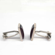 Purple Fiber Glass Square cufflinks