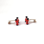 Racing Car Cufflinks, Red white and Silver M