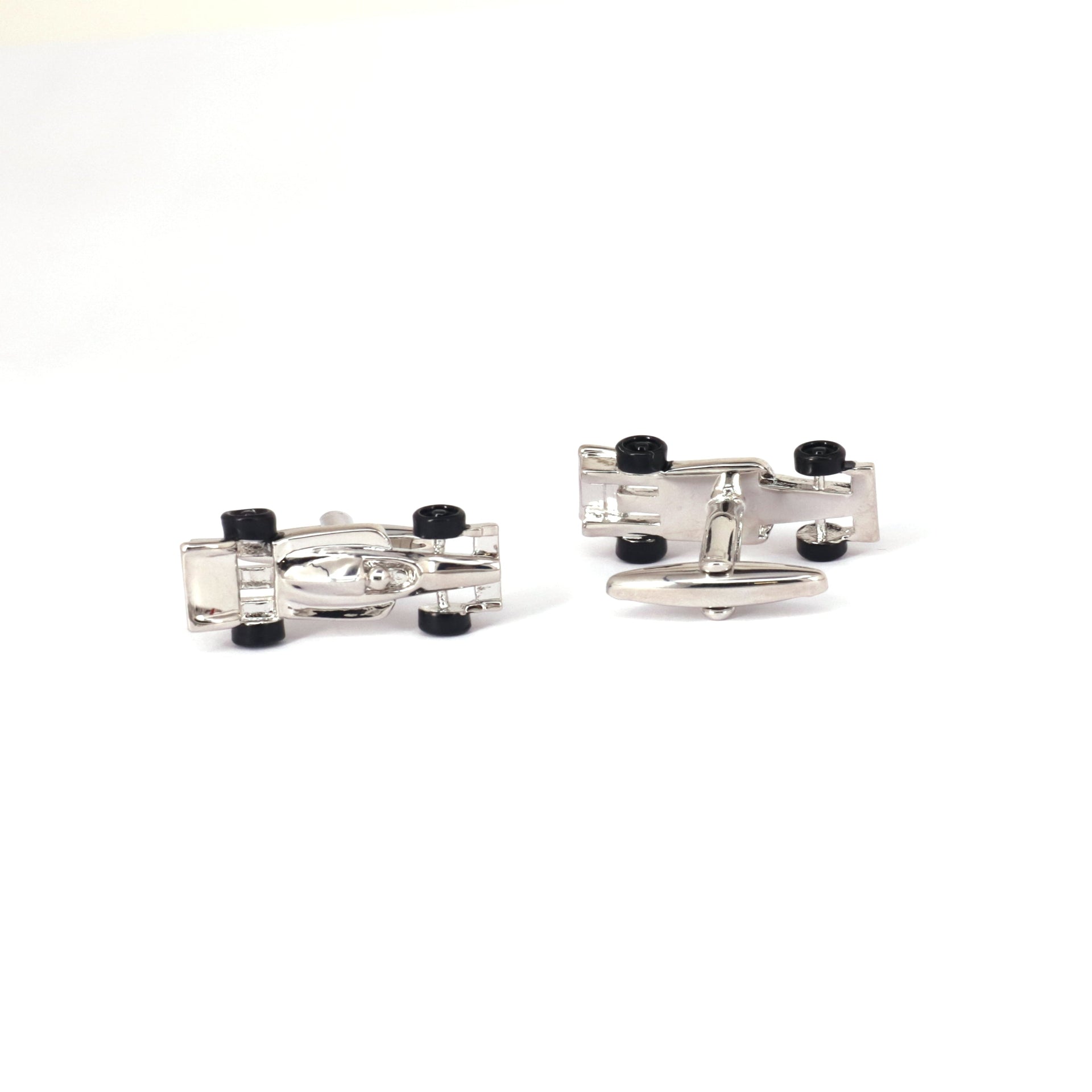 Racing Car Cufflinks, Red white and Silver M