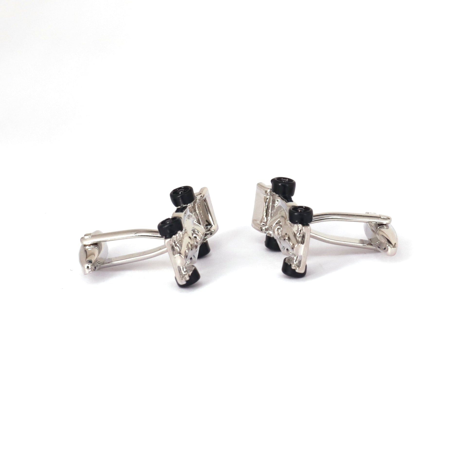 Racing Car Cufflinks, Red white and Silver M