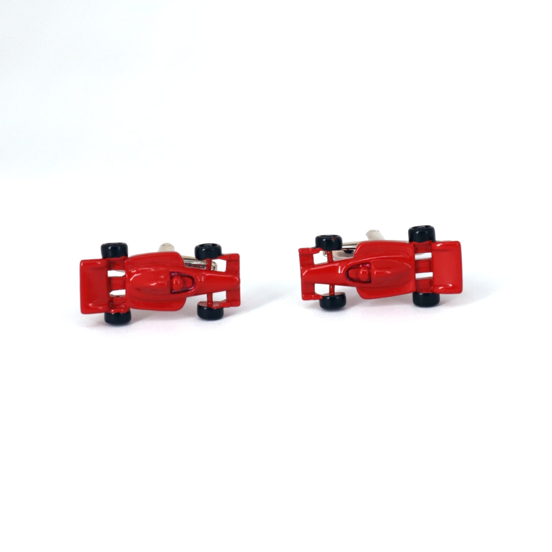 Racing Car Cufflinks, Red white and Silver M