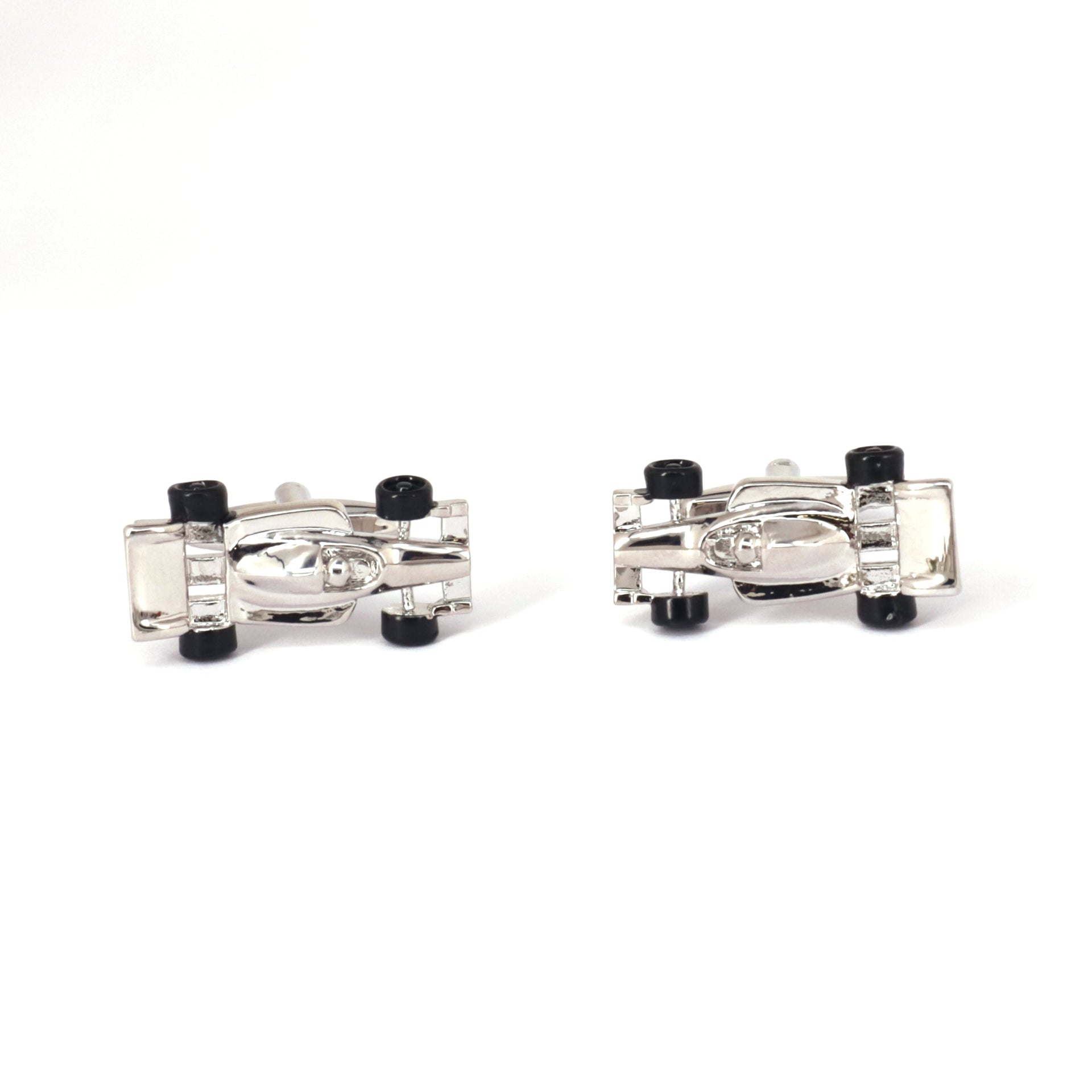 Racing Car Cufflinks, Red white and Silver M