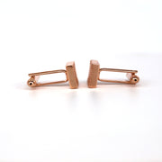 Rose Gold Textured Square Cufflinks