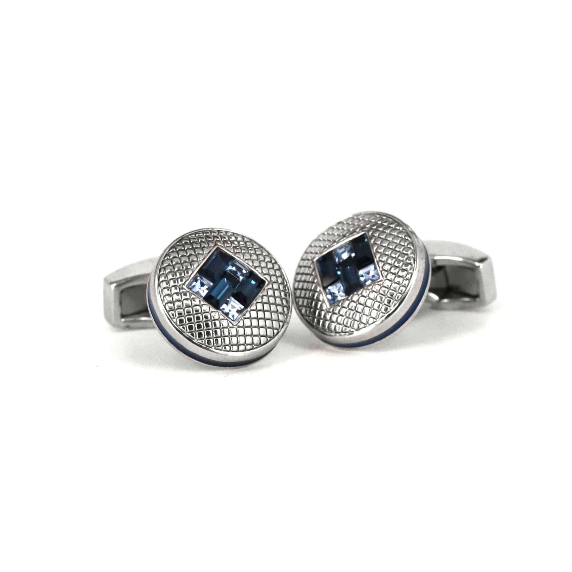 SW Interlock - Diamond - RT-Classic Cufflinks-Tateossian-Cufflinks.com.sg