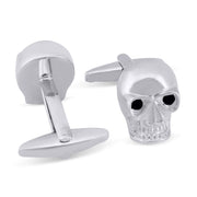 Silver Skull with Crystal Eyes Cufflinks M