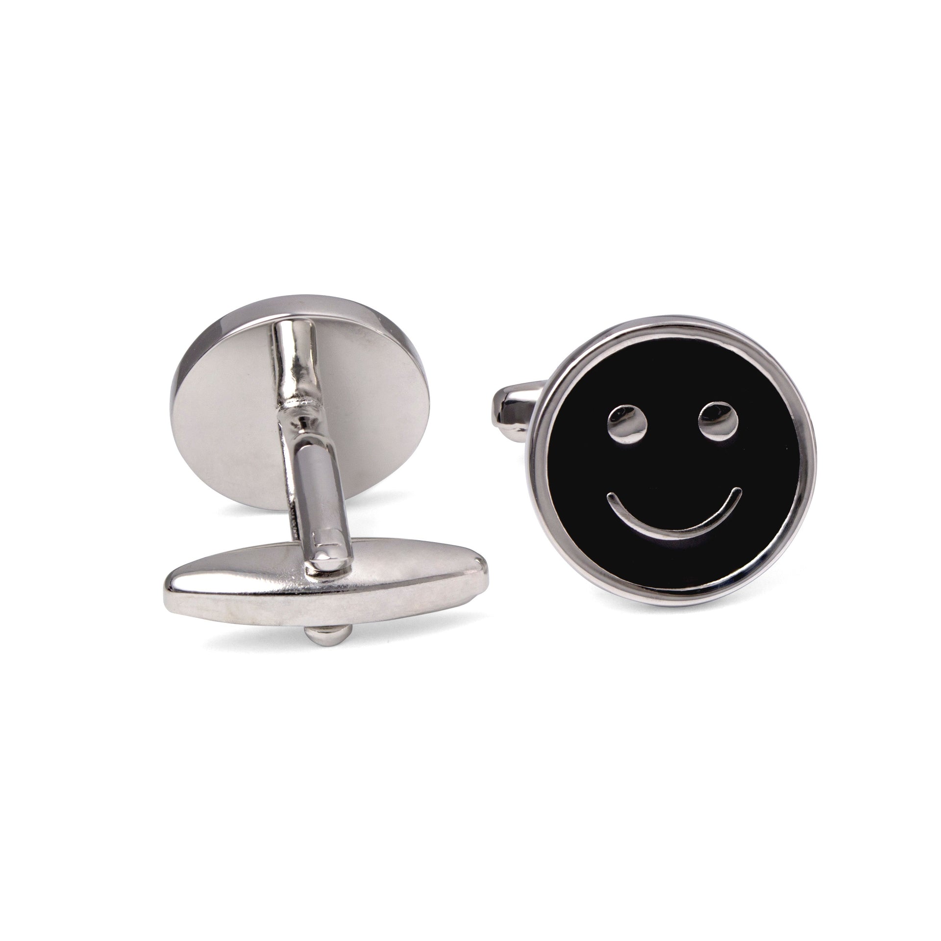 Smiley Cufflinks in Black M