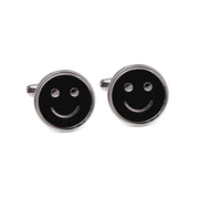 Smiley Cufflinks in Black M