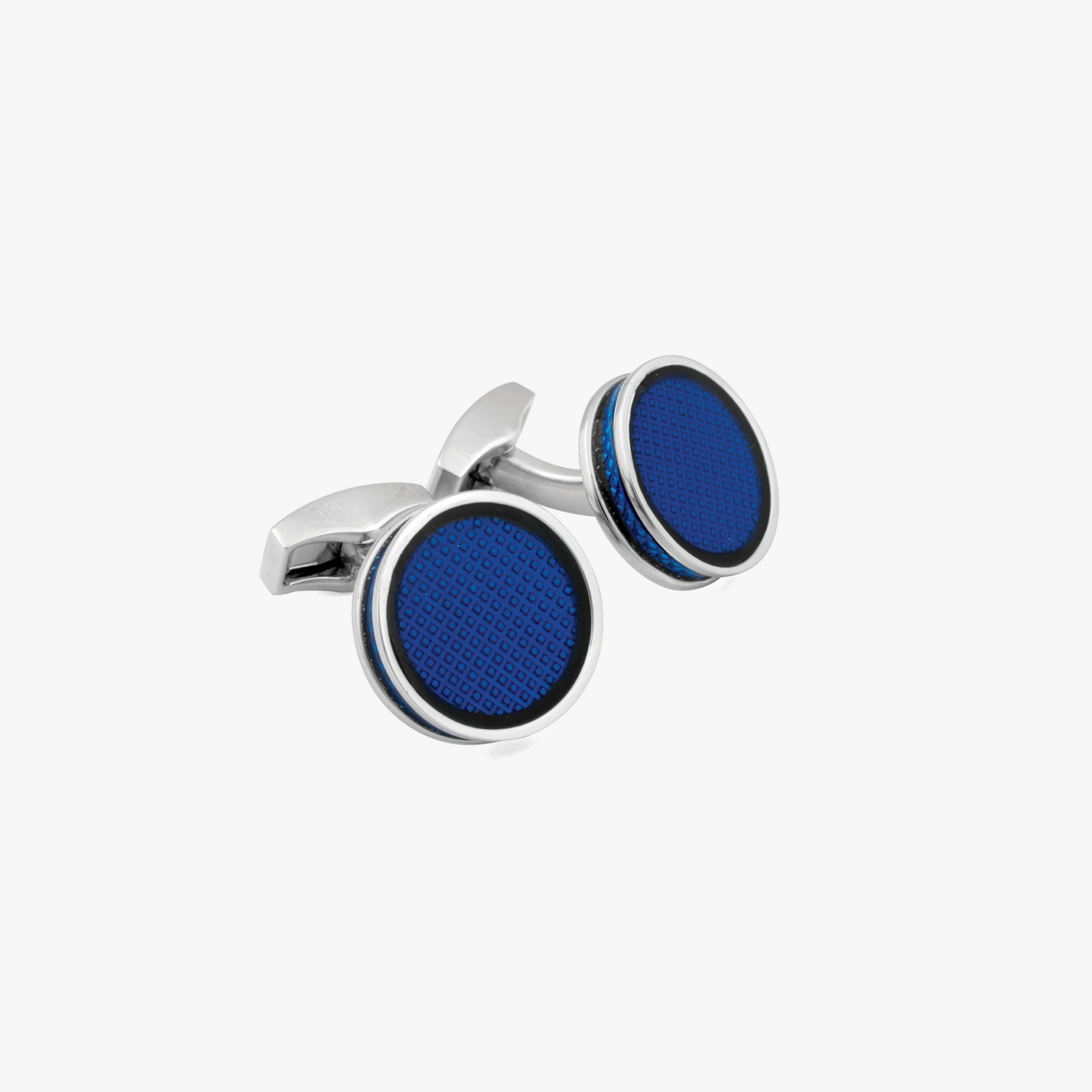 Tablet Ice cufflinks with blue enamel