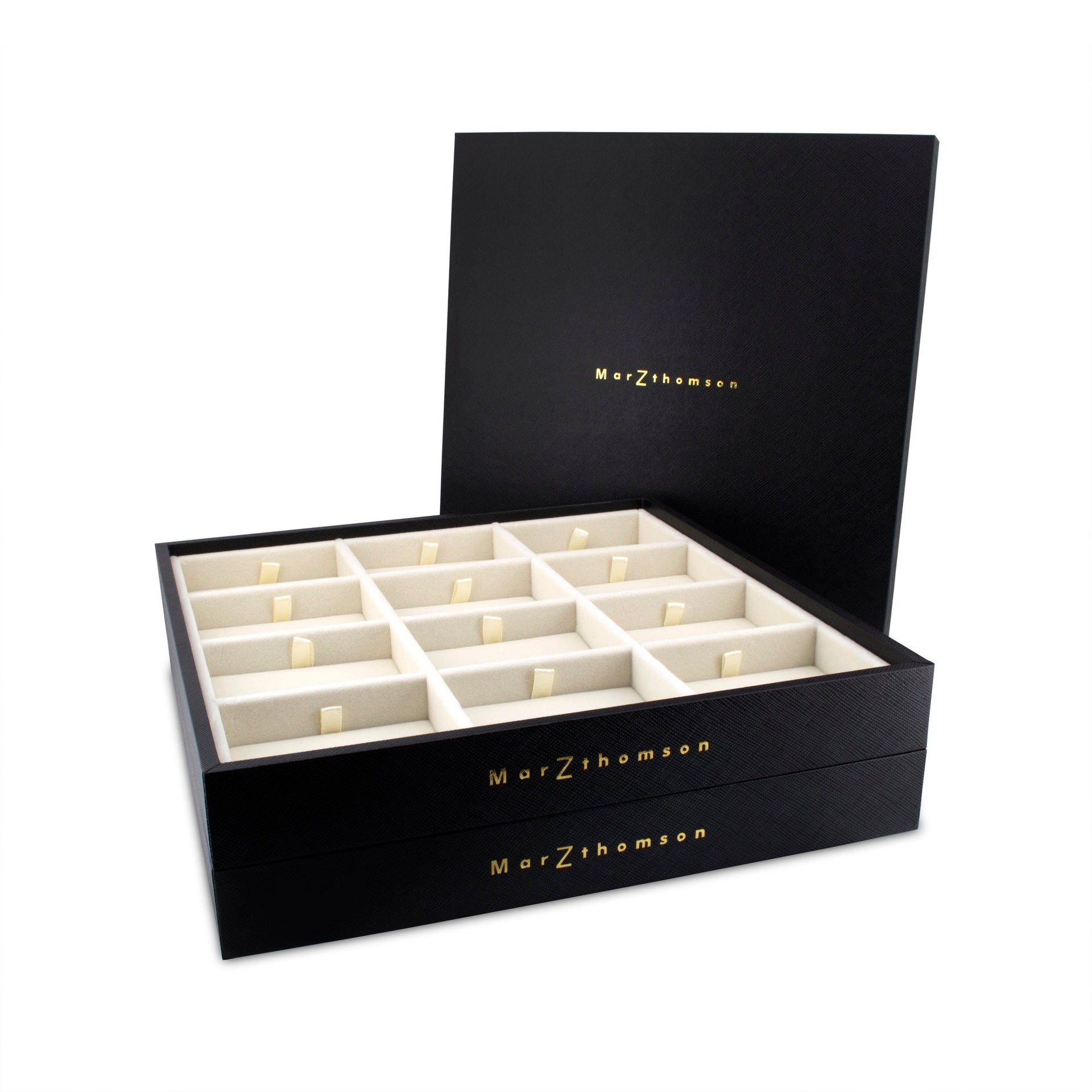 Professional Cufflinks Storage Tray in Black - Marzthomson